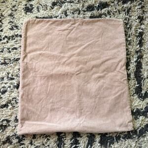 H&M Home Blush Pink 16x16 Throw Pillow Cover Case Cotton Velour Velvet
